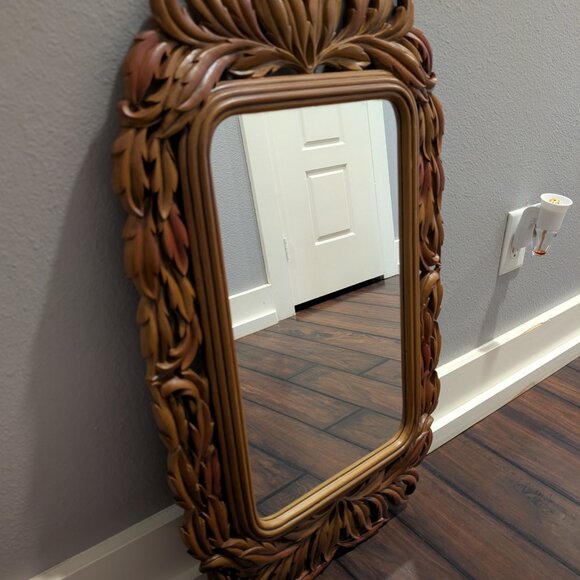 Vintage Homco Burwood Mirror MCM 18.5”x30” Hangs Horizontally Or Vertically - Picture 4 of 10